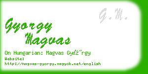 gyorgy magvas business card